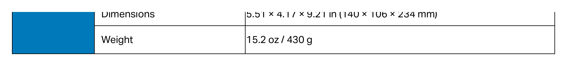 TAPO-C501GW 外形尺寸圖 5.51 × 4.17 × 9.21 in (140 × 106 × 234 mm)｜重量 15.2 oz / 430 g Tapo C501GW Camera ×1 DC Power Adapter ×1 Mounting Templat