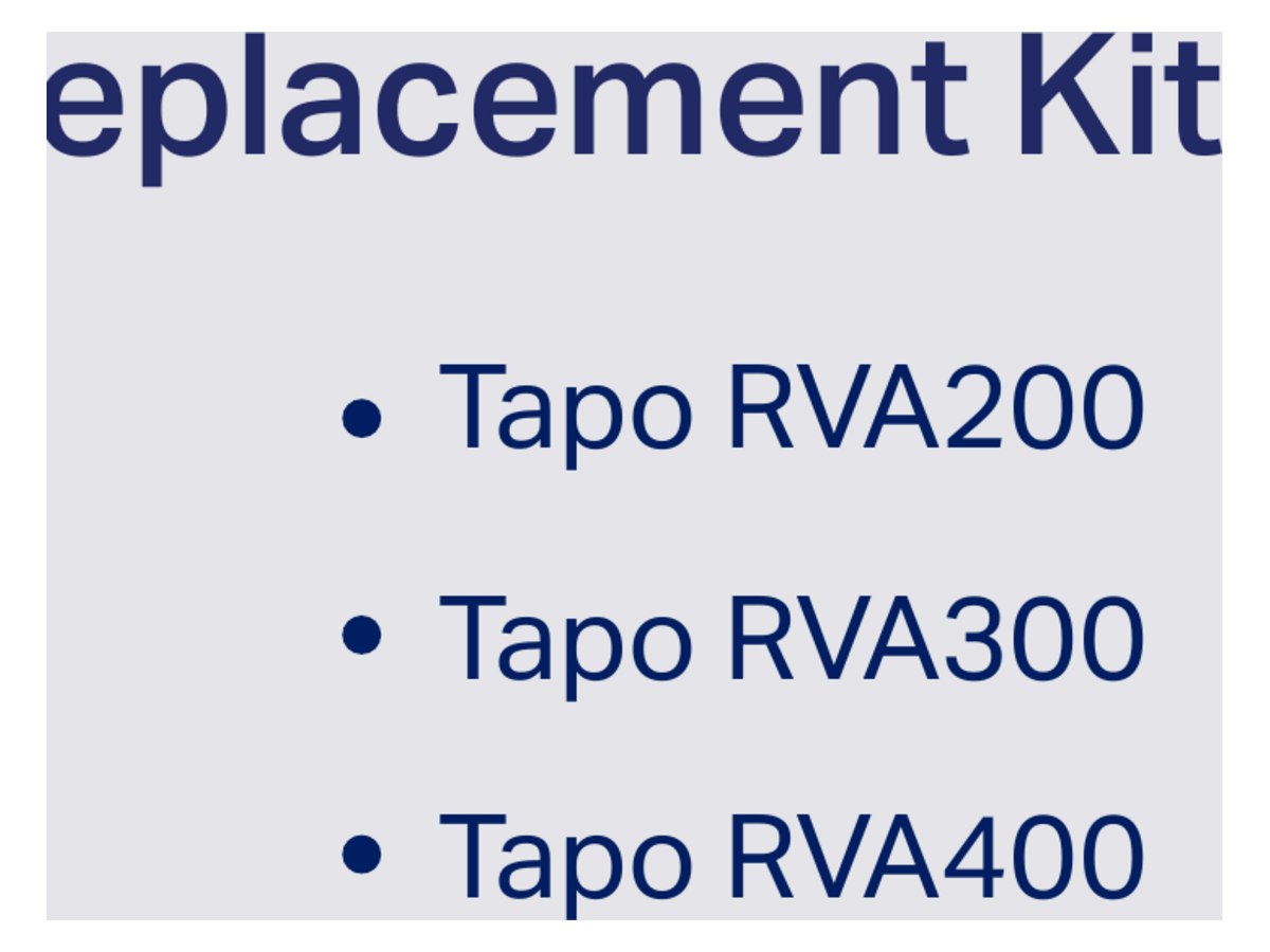 TAPO-RV10-PLUS TP-Link Robot Vacuum Replacement Kit 產品圖片