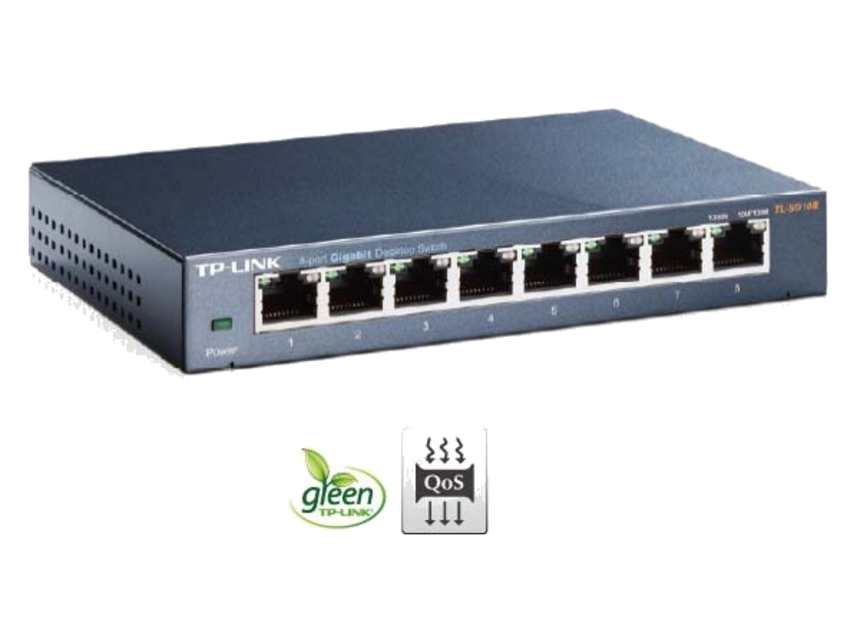 TL-SG108-V1 tp-link de 10/100/1000Mbps 產品圖片