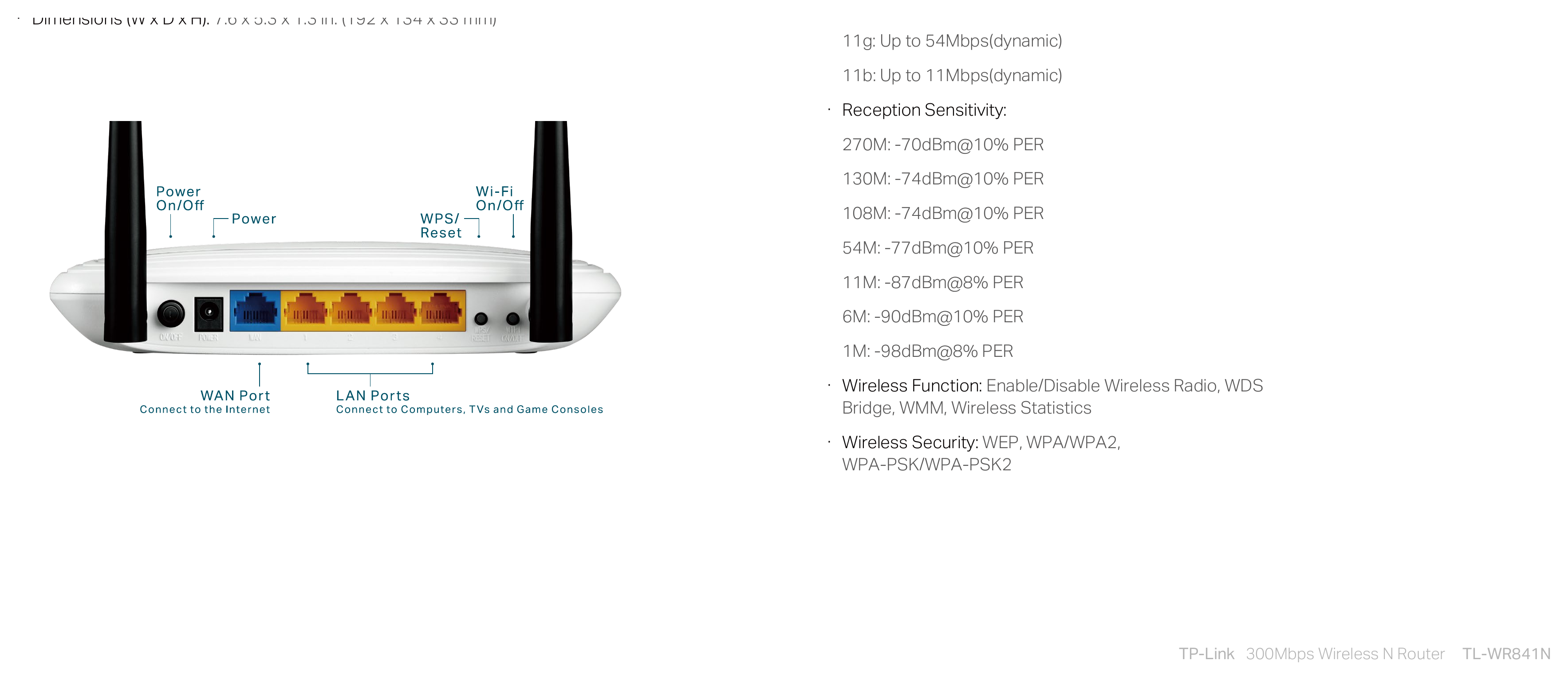 TL-WR841N(EU)-V13 外形尺寸圖 詳見圖示|Unit: mm