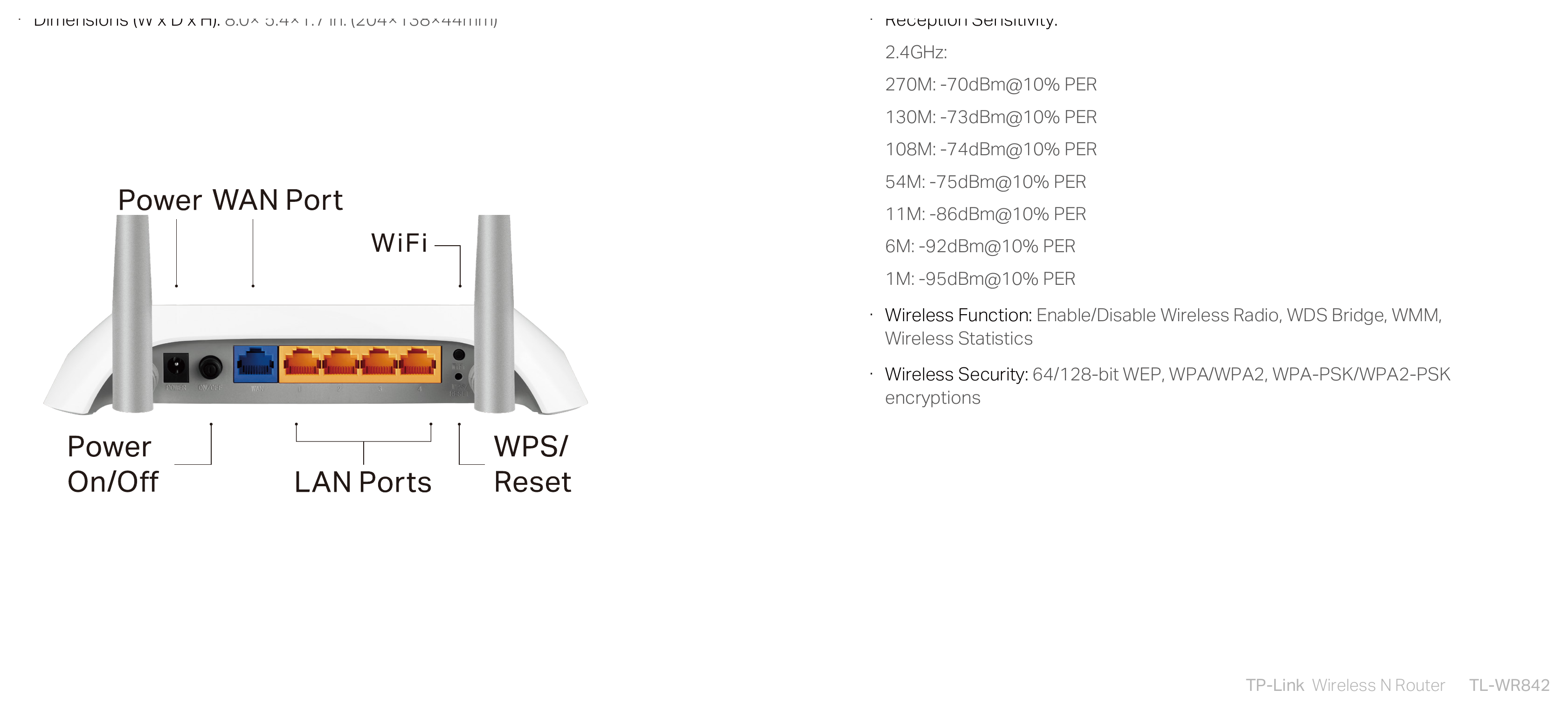 TL-WR842-V5 外形尺寸圖 詳見圖示|Unit: mm