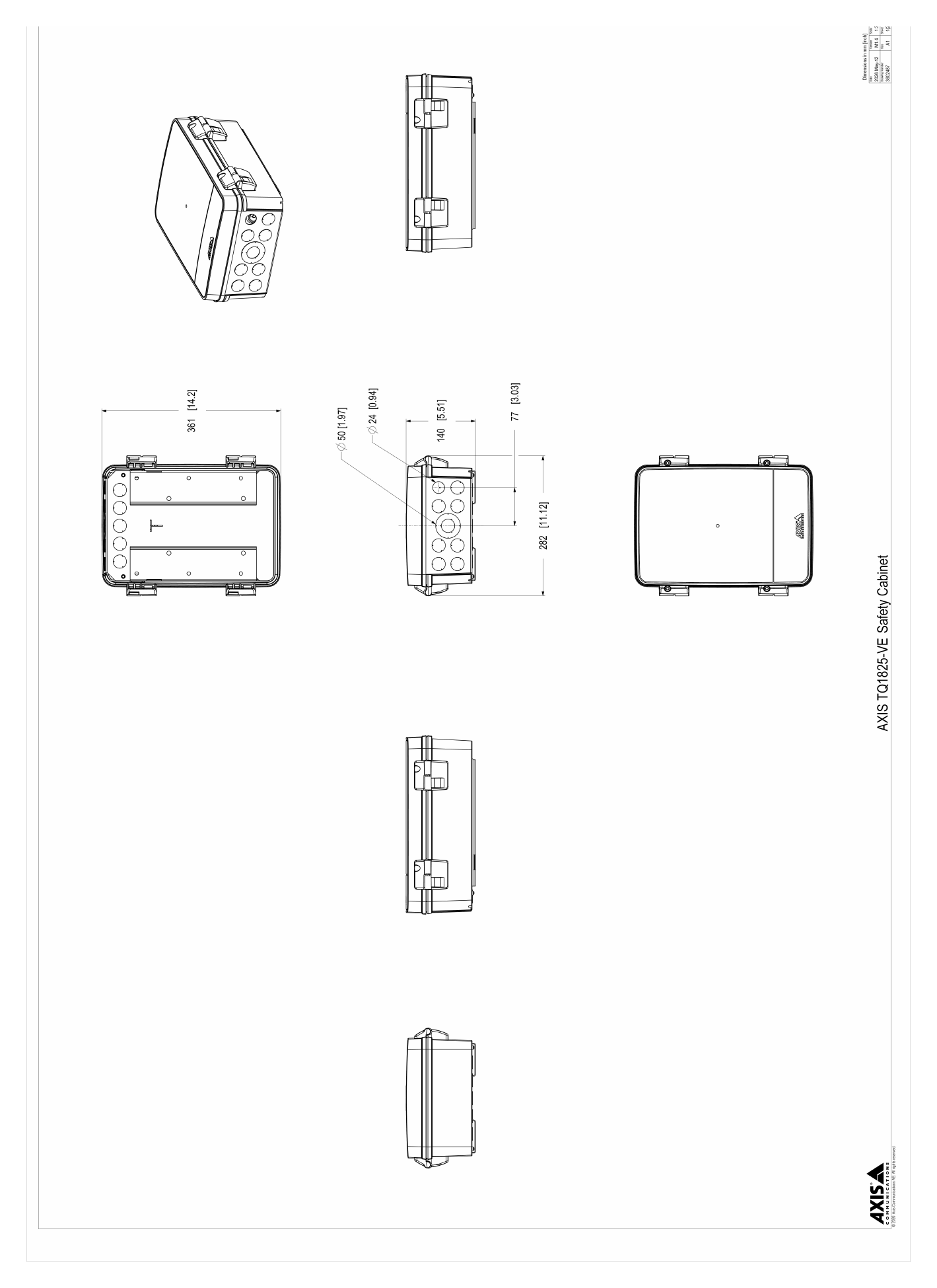 TQ1825-VE-SAFETY-CABINET 外形尺寸圖 詳見圖示｜Unit: mm