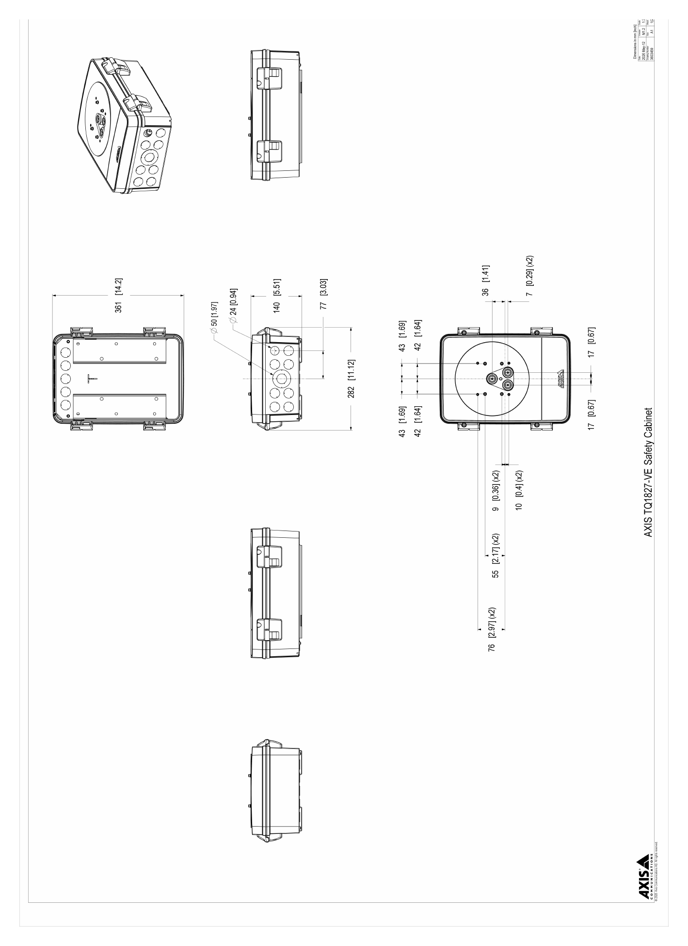 TQ1827-VE-SAFETY-CABINET 外形尺寸圖 詳見圖示｜Unit: mm