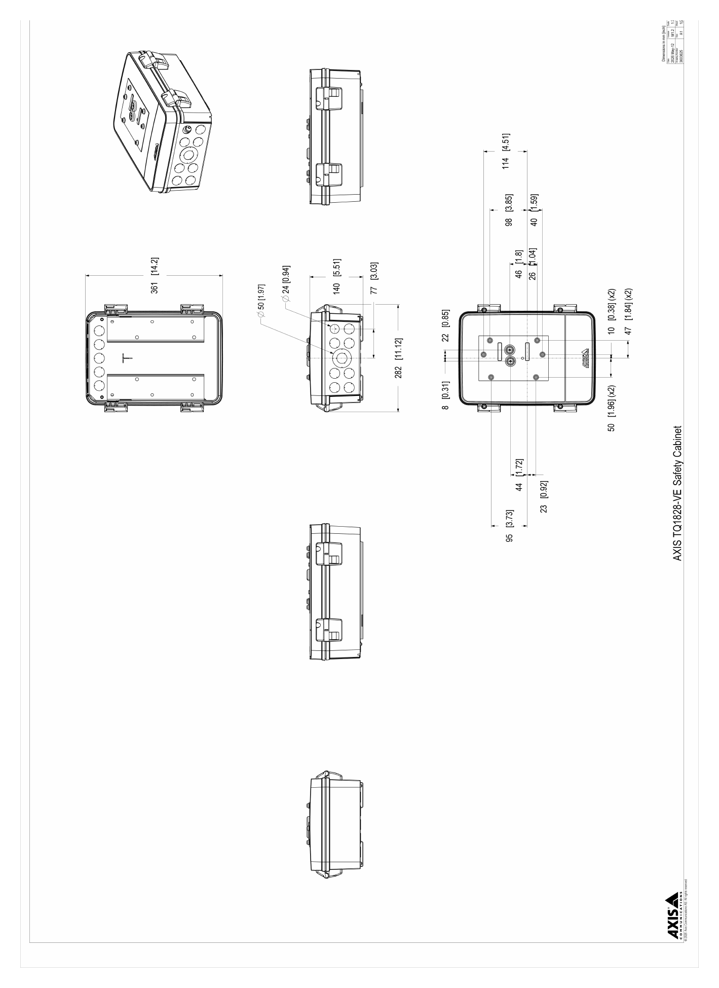 TQ1828-VE-SAFETY-CABINET 外形尺寸圖 詳見圖示｜Unit: mm