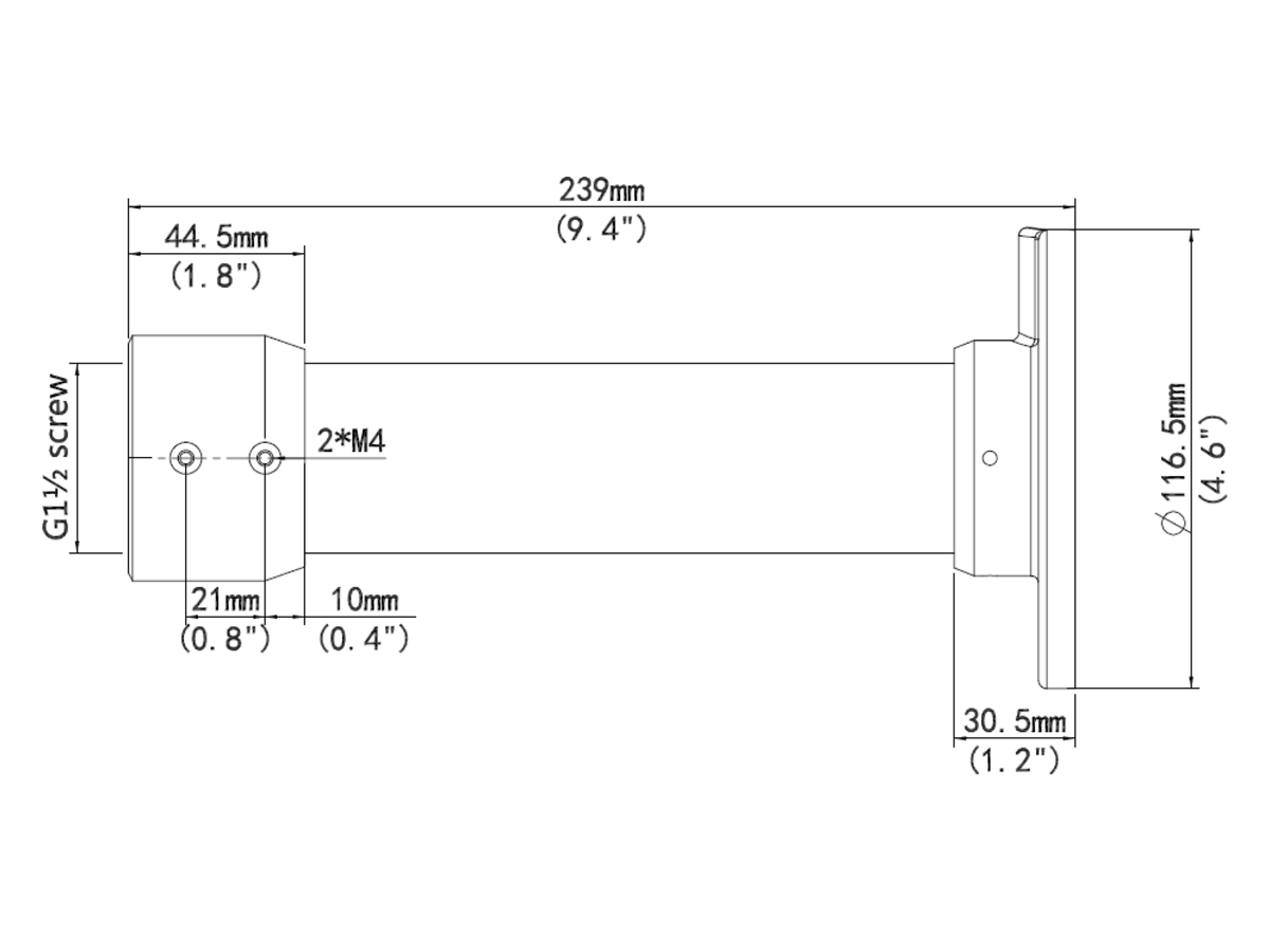 TR-CE45-IN-DOME-PENDANT-MOUNT uniview TR-CE45-IN Dome Pendant Mount 產品圖片