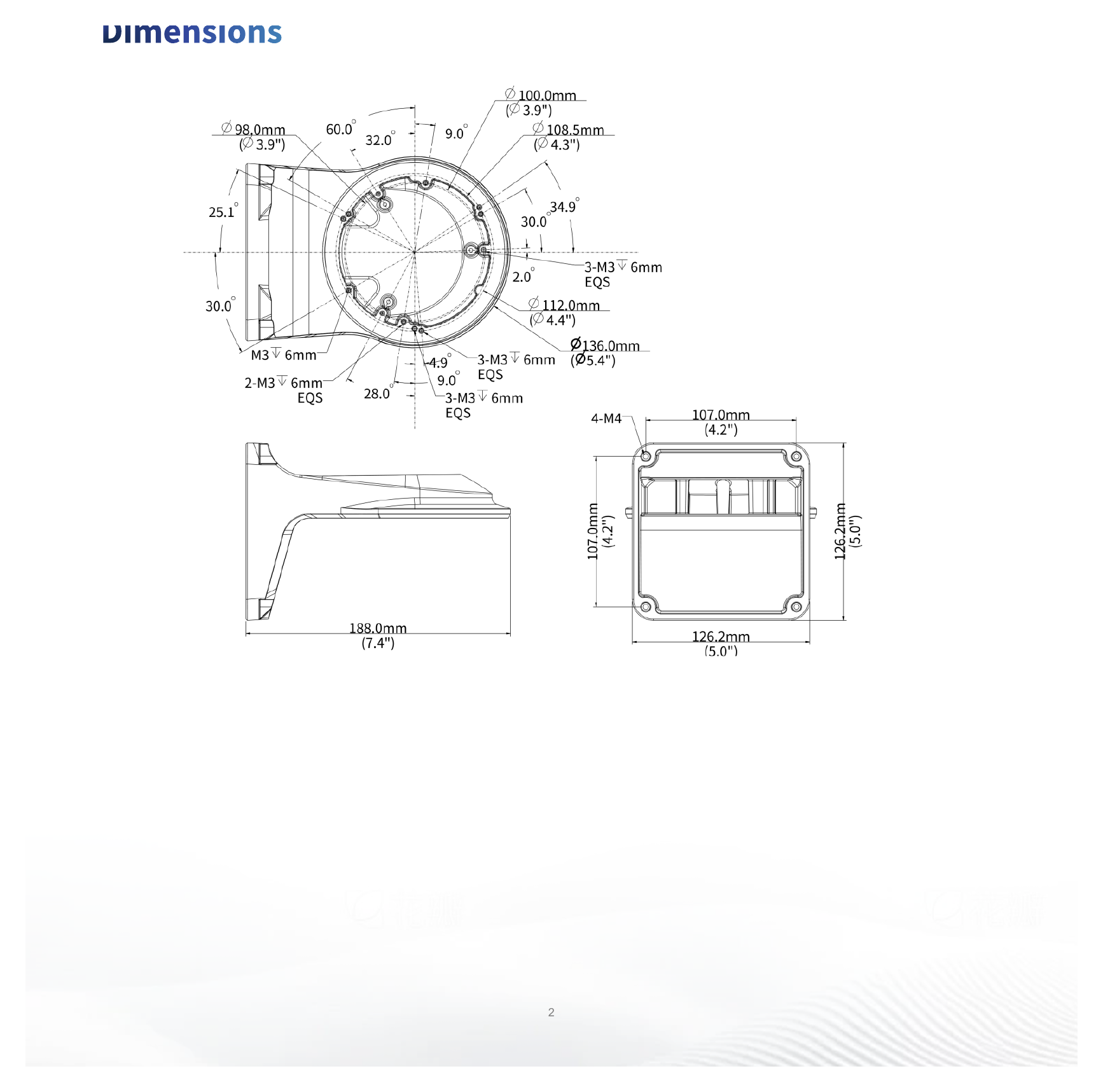 TR-WM03-B-IN-V2 外形尺寸圖 詳見圖示｜Unit: mm