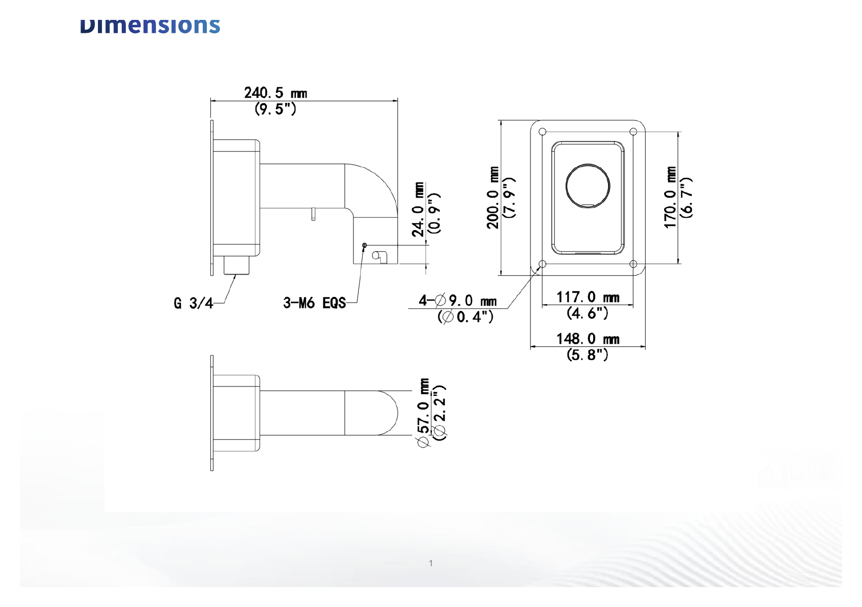 TR-WM50-L-B 外形尺寸圖 詳見圖示|Unit: mm