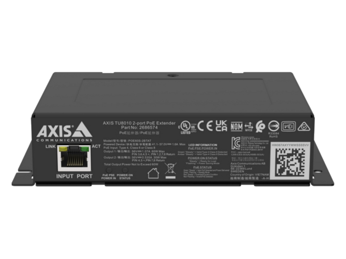 TU8010-2 axis AXIS TU8010 PoE Extender 2-port 產品圖片