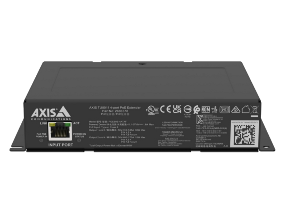 TU8011-4 axis AXIS TU8011 4-port PoE Extender 產品圖片