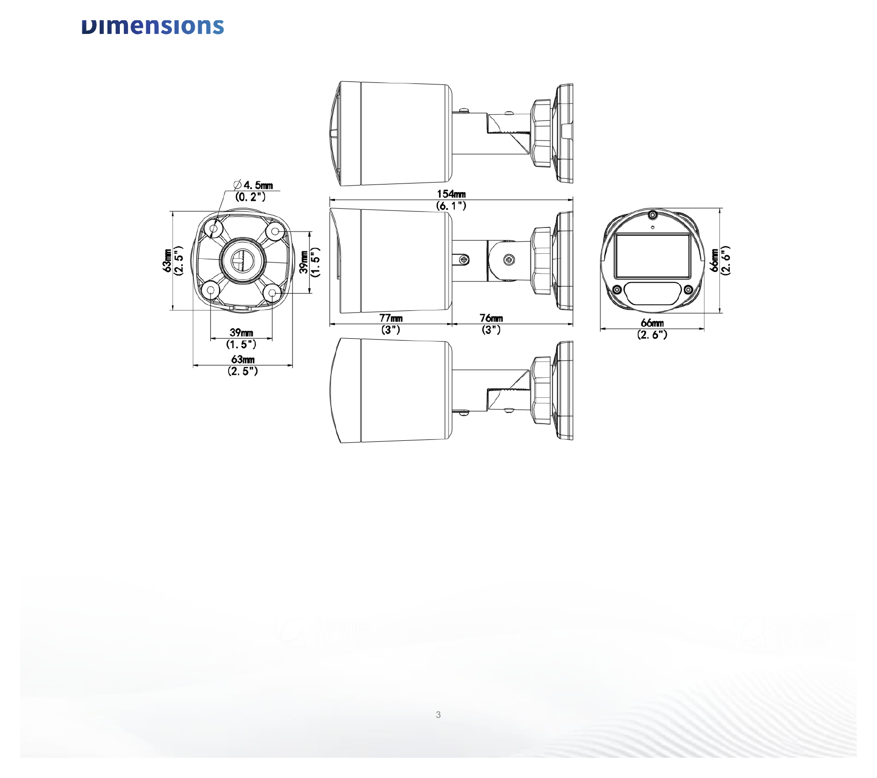UAC-B124-AF28LM 外形尺寸圖 154mm*66mm*66mm (L*W*H)｜重量 240g(0.53lb)｜Unit: mm