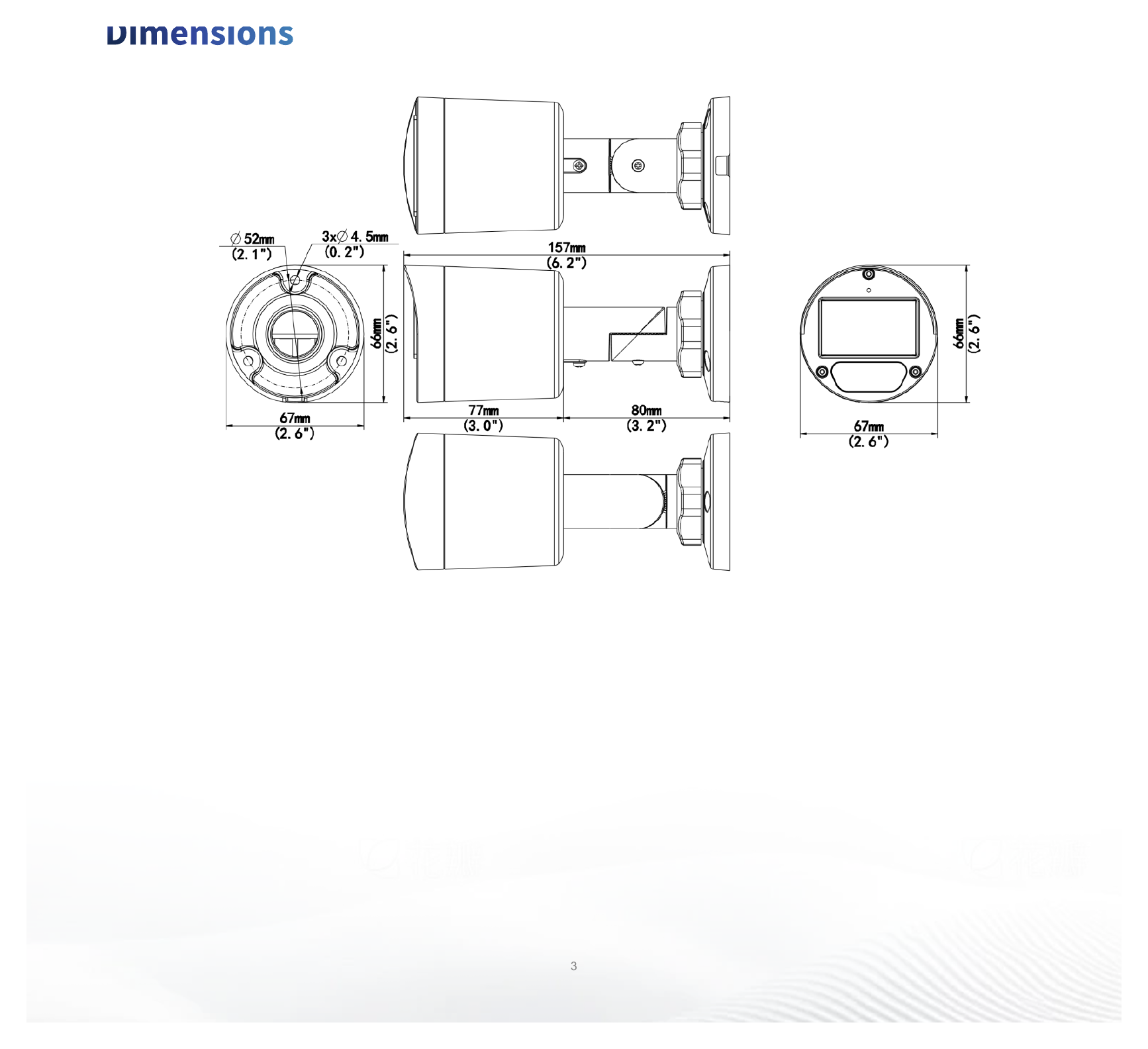 UAC-B125-AF28M-W 外形尺寸圖 157mm*67mm*66mm (L*W*H)｜重量 279g(0.62lb)｜Unit: mm