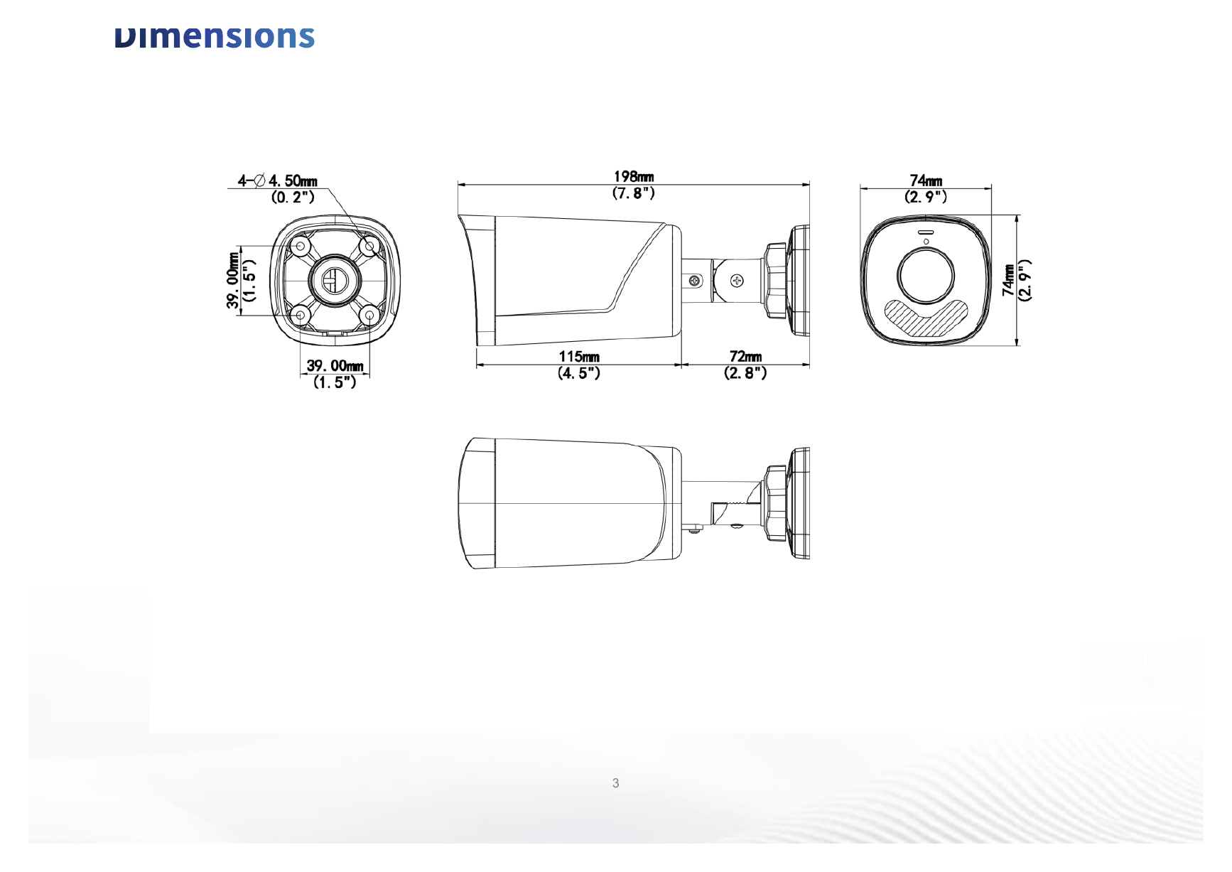 UAC-B142-AF28LM-DL 外形尺寸圖 198mm*74mm*74mm (L*W*H)｜重量 227g(0.50lb) 11 Languages: English, German, Spanish (Latin America), French, Italian, Japanes