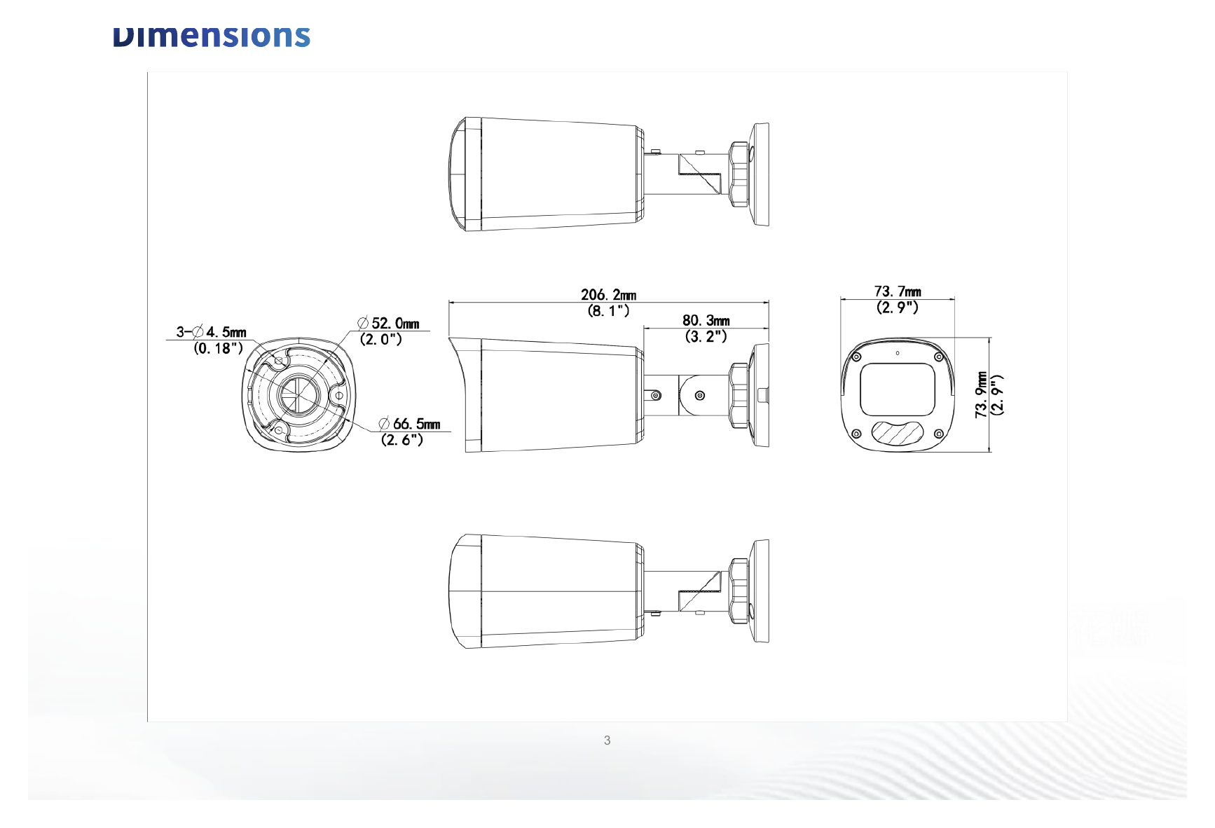 UAC-B312-ADPZMS 外形尺寸圖 206mm*74mm*74mm (L*W*H)｜重量 550g(1.21lb) 11 Languages: English, German, Spanish (Latin America), French, Italian, Japanes
