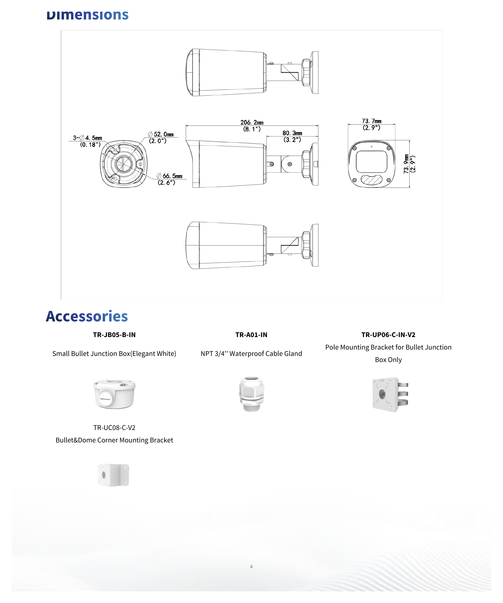 UAC-B315-ADPZMS 外形尺寸圖 206mm*74mm*74mm (L*W*H)｜重量 580g(1.28lb) 11 Languages: English, German, Spanish (Latin America), French, Italian, Japanes