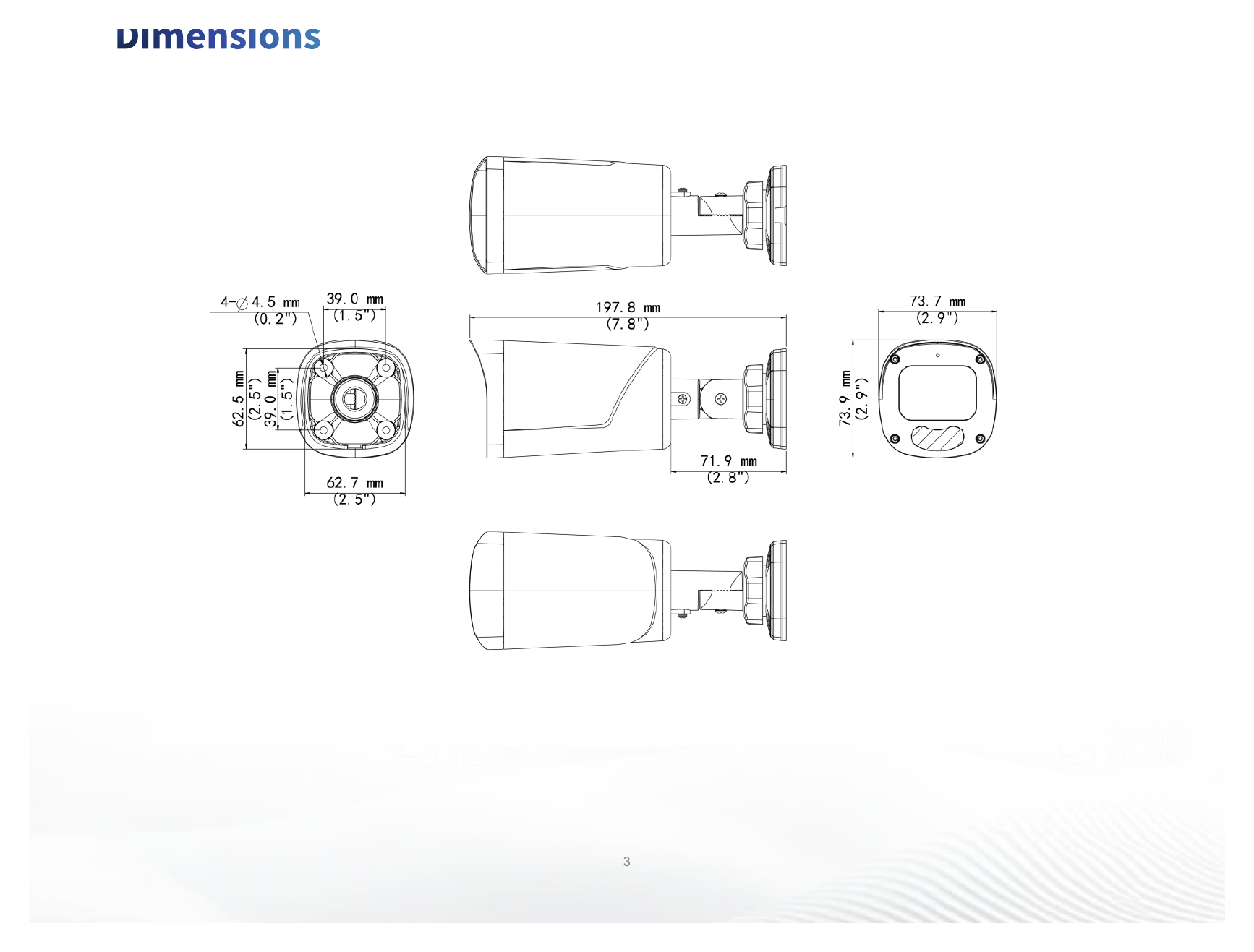 UAC-B315-ADZLM 外形尺寸圖 198mm*74mm*74mm (L*W*H)｜重量 332g(0.73lb) 11 Languages: English, German, Spanish (Latin America), French, Italian, Japanes