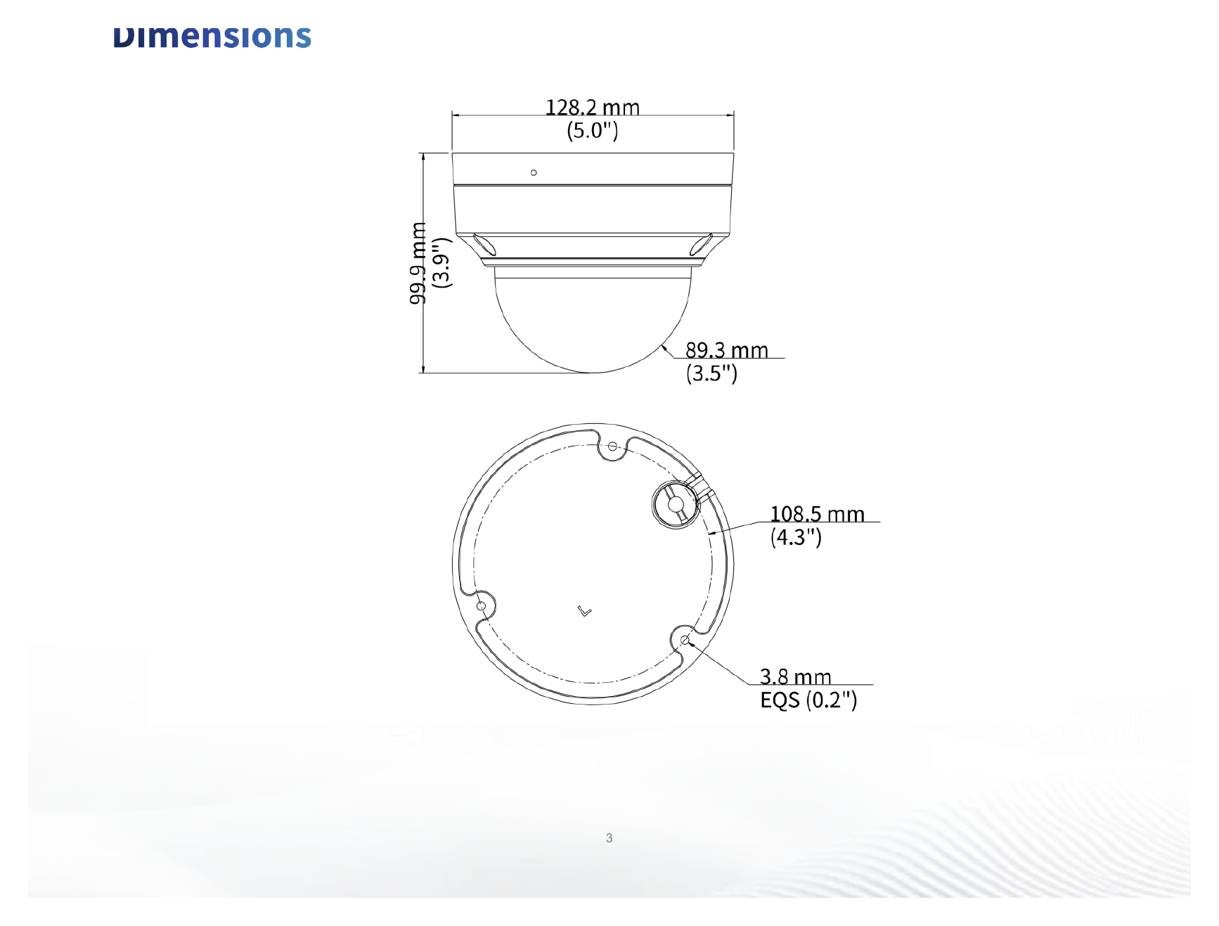 UAC-D315-ADZLM 外形尺寸圖 Φ128 x 100mm (Ø5.0” x 3.9”)｜重量 530g(1.17lb) 11 Languages: English, German, Spanish (Latin America), French, Italian, Jap