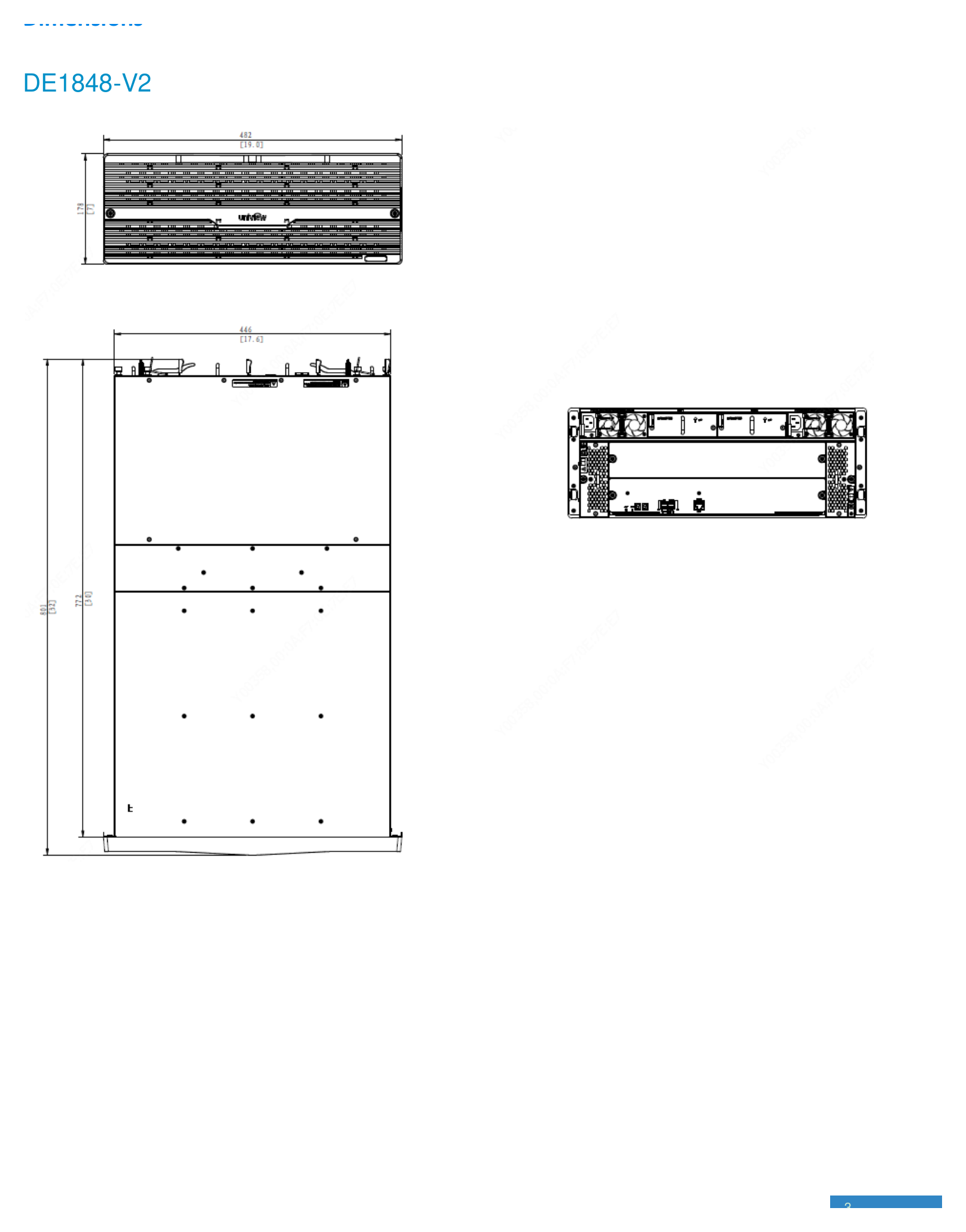 UNV-DE1800-V2 外形尺寸圖 詳見圖示|Unit: mm