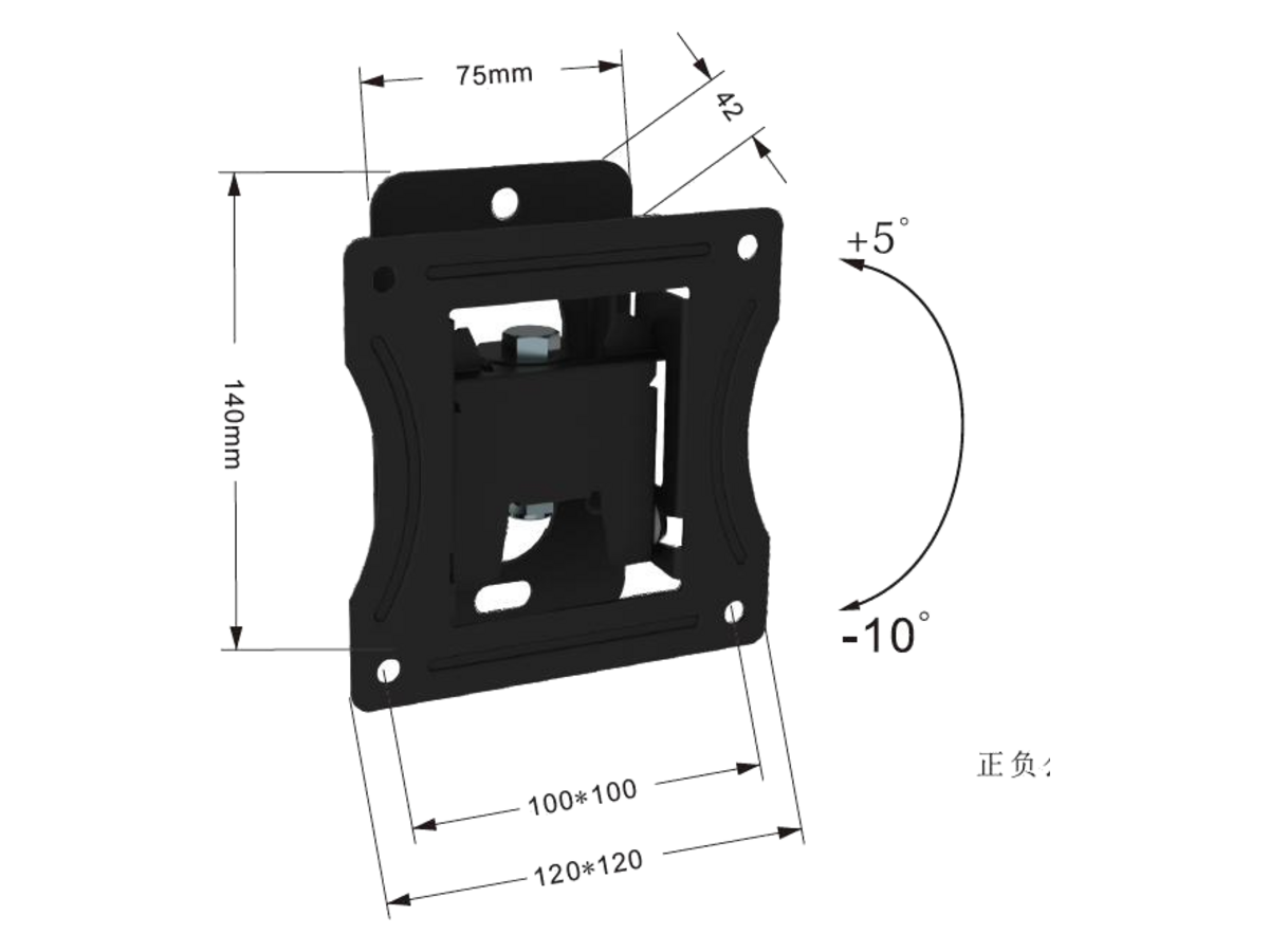 UNV-HB-4022-E-WALL-HANGING-MOUNTS uniview 22" Wall-hanging Mounts 產品圖片