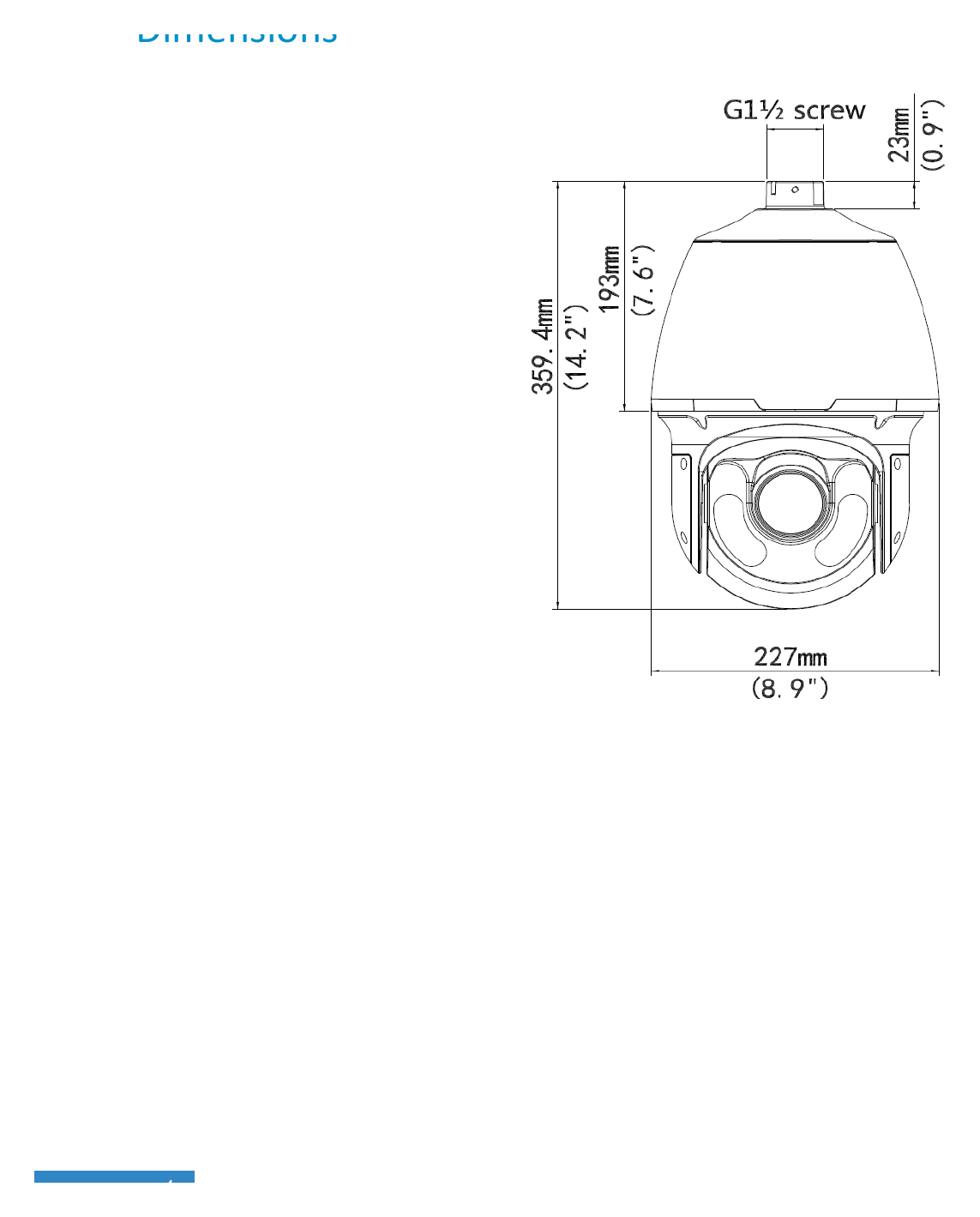 UNV-IPC6222ER-X20(P)-B 外形尺寸圖 詳見圖示｜Unit: mm