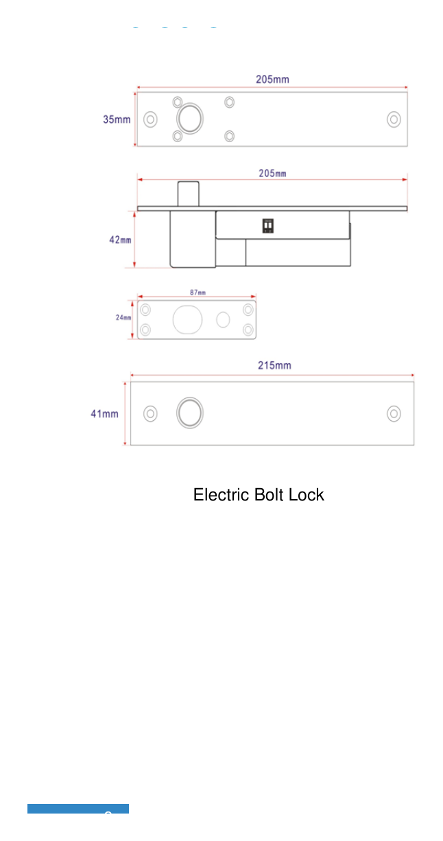 UNV-OEA-EL12-ELECTRIC-BOLT-LOCK 外形尺寸圖 詳見圖示｜Unit: mm