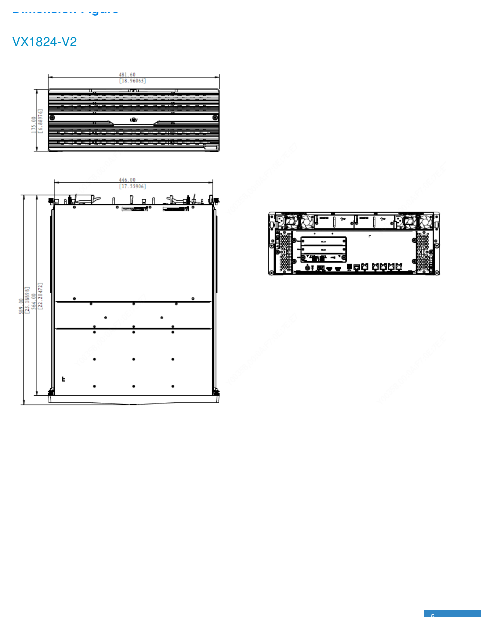 UNV-VX1800-V2-SERIES-NETWORK-STORAGE 外形尺寸圖 Controller enclosure: Controller enclosure: 178mm X 481.6mm Note：for standard cabinet with 1000mm depth or above｜重量 Cont