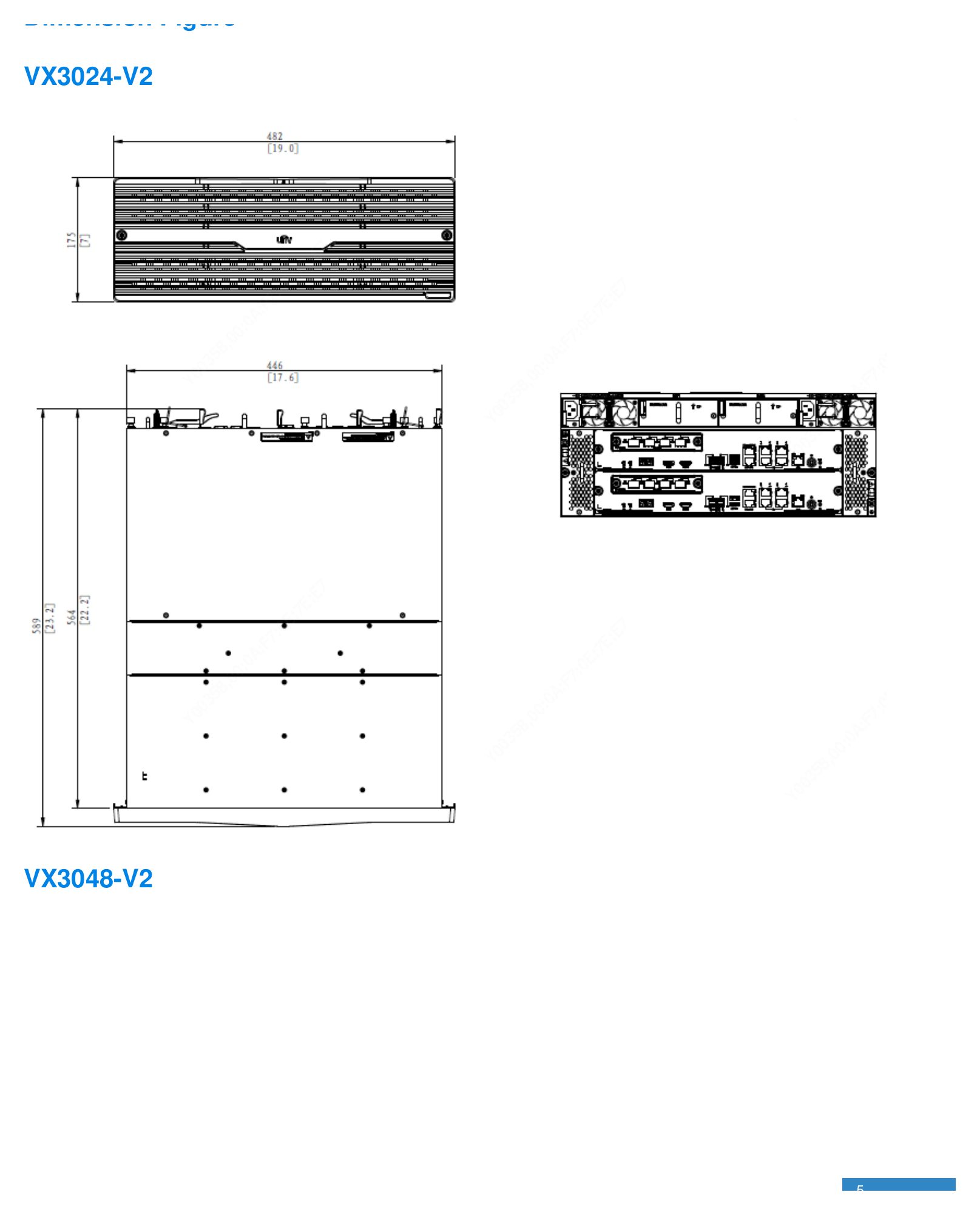 UNV-VX3000-V2-SERIES-NETWORK-STORAGEV1.2 外形尺寸圖 詳見圖示｜Unit: mm