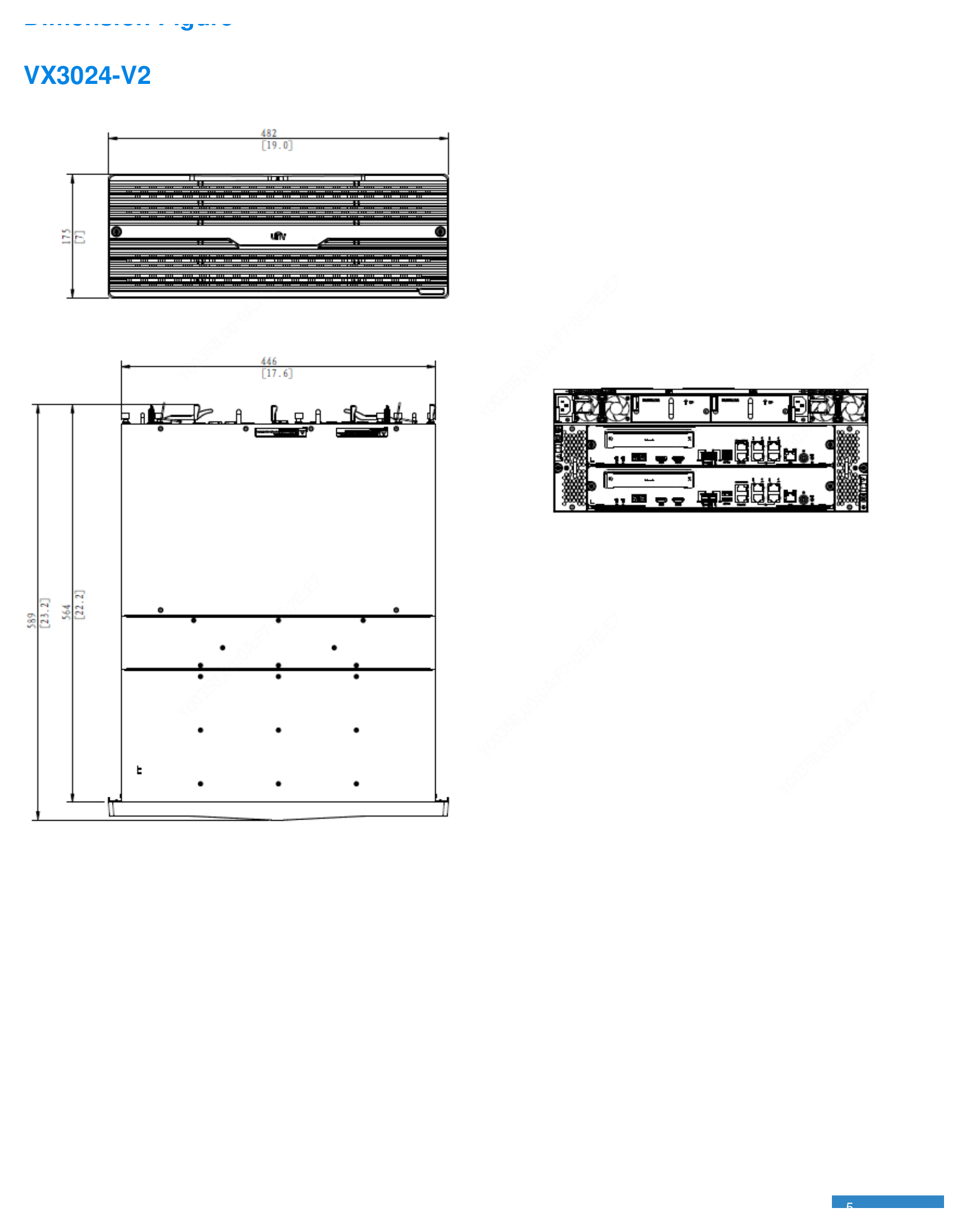 UNV-VX3000-V2-SERIES-NETWORK-STORAGEV1.5 外形尺寸圖 詳見圖示｜Unit: mm