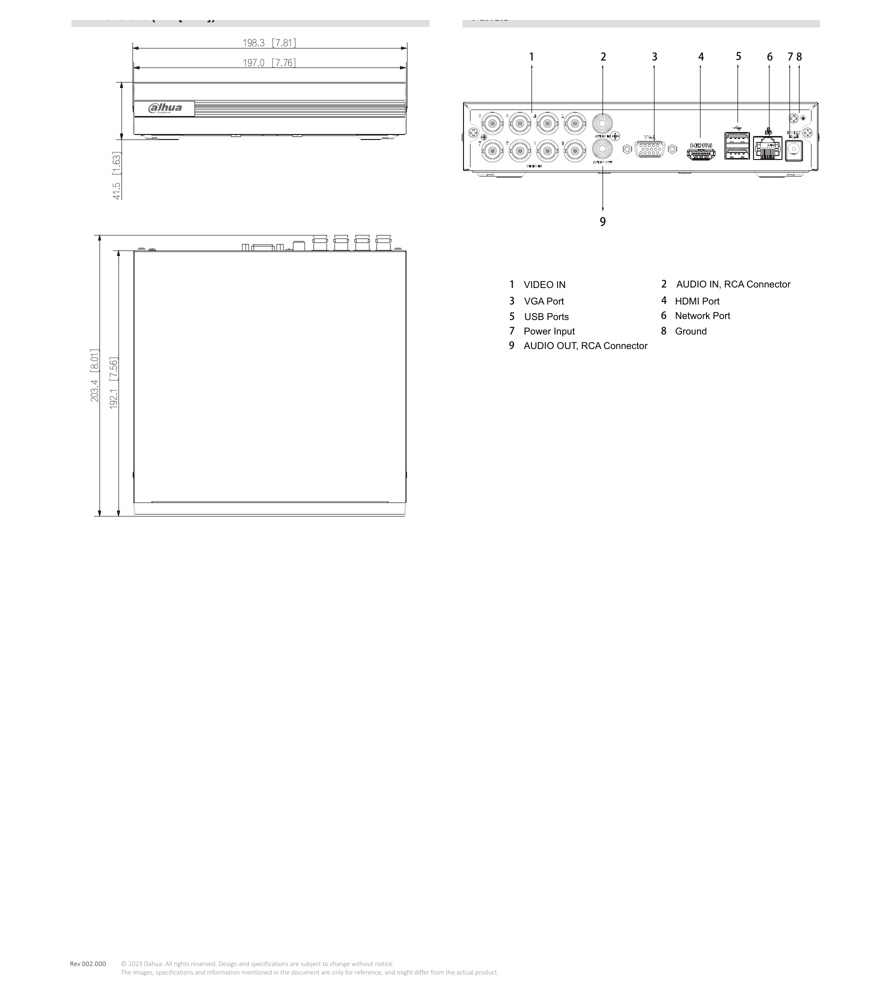 XVR1B08H-I(1T)-V2.0-SSD1T 外形尺寸圖 詳見圖示｜Unit: mm