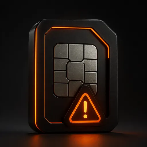 SIM 卡問題：欠費或失效示意圖示